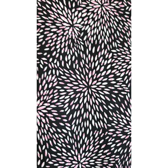 Roz & Ali Womens 2X Blouse Stretch Black Pink White S/S - Picture 5 of 8